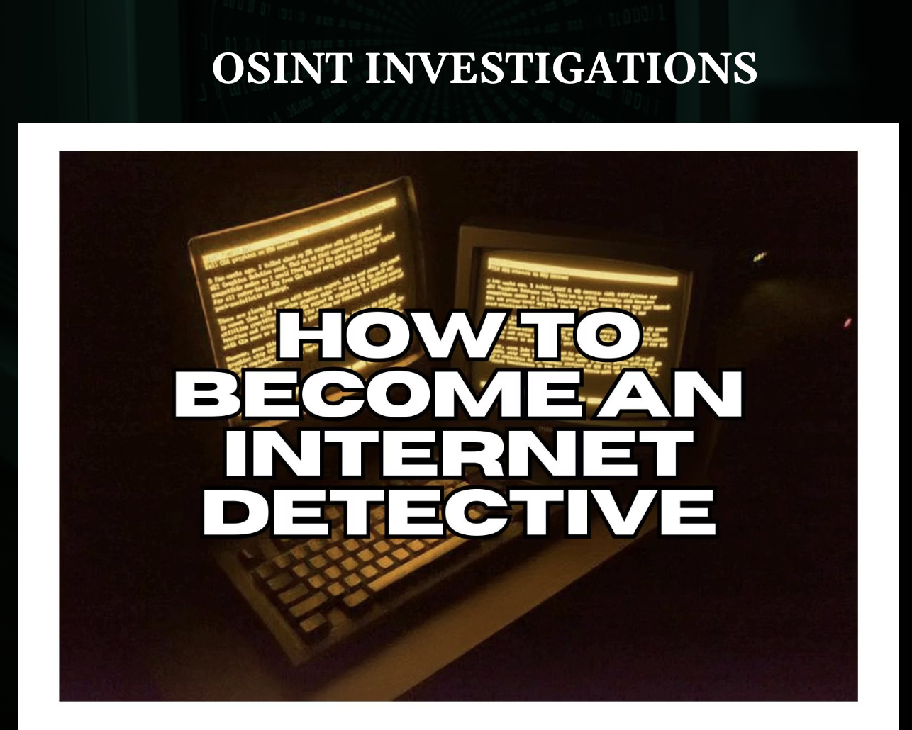 OSINT Investigations Book Cover